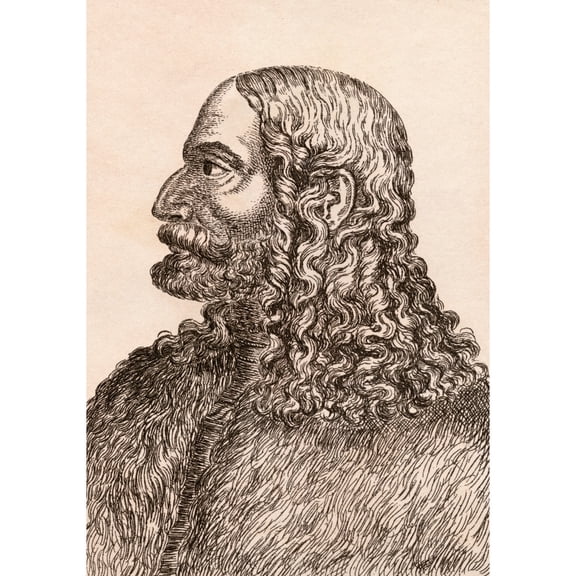 Posterazzi DPI1862341 Albrecht D Rer 1471-1528 German Artist & Mathematician From 75 Portraits of Celebrated Painters From Authentic Origina Poster Print, 12 x 17