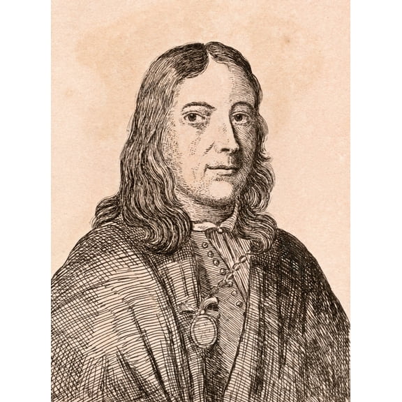 Johannes Lingelbach 1622 - 1674 Aka Jan Lingelbach Dutch Painter From 75 Portraits Of Celebrated Painters From Authentic Originals Etched By James Girtin Published London 1817 Poster Print (12 x 16)