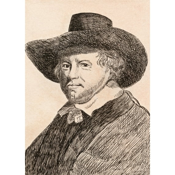 Posterazzi DPI1862383 Jan Van Goyen 1596-1656 Dutch Artist From 75 Portraits of Celebrated Painters From Authentic Originals Etched by James G Poster Print, 12 x 17
