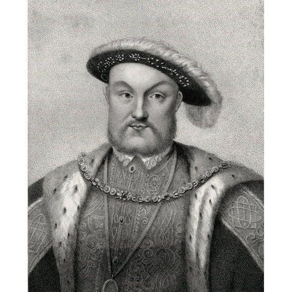 Posterazzi DPI1862463LARGE Henry Viii 1491 - 1547 King of England Engraved by Bocquet From the Book A Catalogue of the Royal & Noble Authors Publ Poster Print, 26 x 32