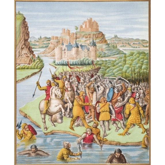 Posterazzi DPI1862903LARGE Battle of Jonathan Against Baccide. Embattled Castle & Military Uniforms of Poster Print, 26 x 32