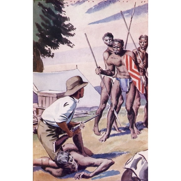 Posterazzi DPI1862945 He Reached for His Rifle & Covered the Rest of the Group From the Book Buffalo Jim by William Hatfield Published Circ Poster Print, 11 x 18