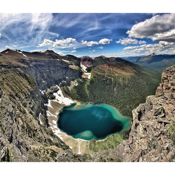 Posterazzi DPI1865551 High Angle View of Lake Akamina Ridge - British Columbia Canada Poster Print, 16 x 14