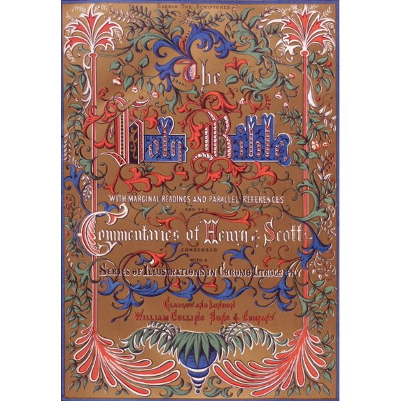 Posterazzi DPI1872731LARGE Title Page of The Holy Bible Published By William Collins, Sons, & Company In 1869 Chromolithograph By J.M. Kronheim & Co Poster Print, 24 x 34 - Large
