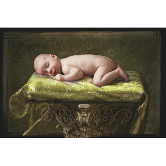 Posterazzi DPI1873725LARGE A Baby Asleep On A Pillar Poster Print, 36 x 24 - Large