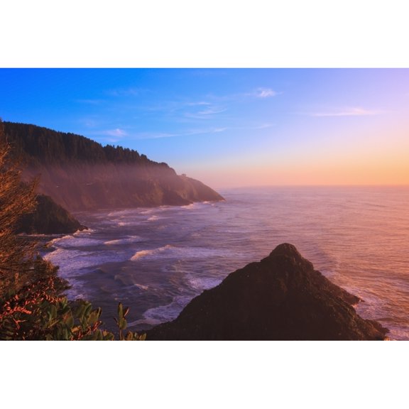 Posterazzi DPI1875639LARGE Oregon, United States of America - Sunset At Heceta Head Poster Print, 38 x 24 - Large
