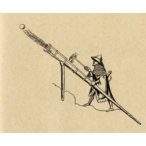Posterazzi DPI1877589 A Medieval Cannon From Sveriges Historia By Otto Sjogren Published Malmo 1938 Poster Print, 16 x 13
