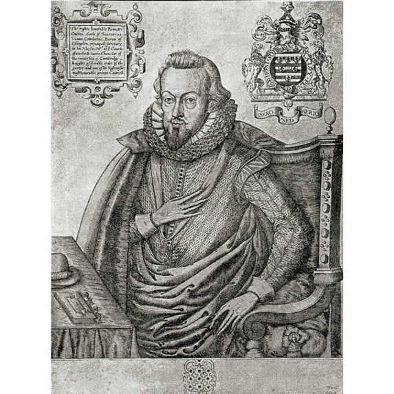 Posterazzi DPI1877621LARGE Robert Cecil 1st Earl of Salisbury 1563 to 1612 English Statesman Spymaster Poster Print, 24 x 34 - Large