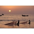 thumbnail image 1 of Posterazzi DPI1880051LARGE Fishermen Holding Nets In Sea At Sunset Poster Print, 34 x 22 - Large, 1 of 3