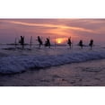 thumbnail image 1 of Posterazzi DPI1886145 Stilt Fishermen Silhouetted At Sunset Poster Print, 19 x 12, 1 of 3