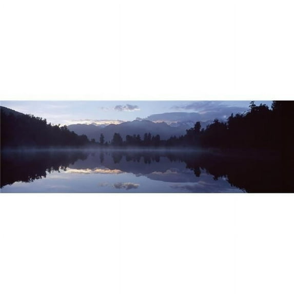 Posterazzi DPI1890627LARGE Lake Matheson At Dusk Poster Print, 36 x 12 - Large