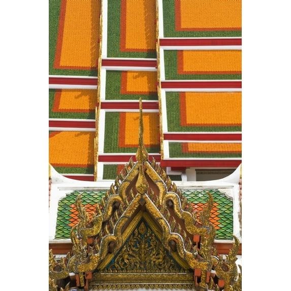 Posterazzi DPI1891358 Architectural Detail of Wat Pho Temple Poster Print, 12 x 19