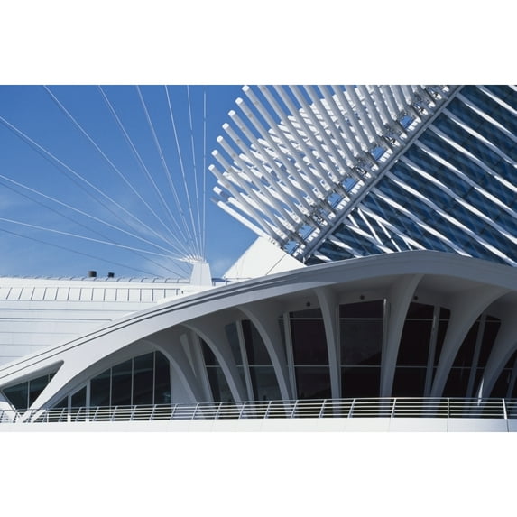 Posterazzi DPI1892042 Milwaukee Modern Art Museum Poster Print, 18 x 12