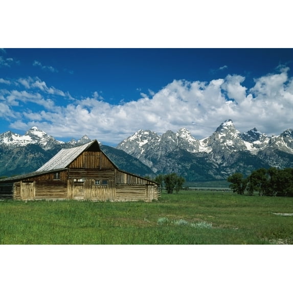 Posterazzi DPI1892048 Moulton Barn At Mormon Row In Grand Tetons Poster Print, 18 x 12