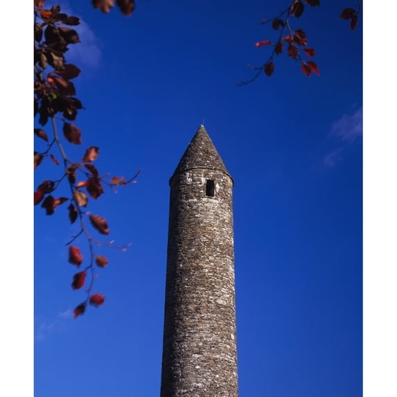Posterazzi DPI1893398 Round Stone Tower At Glendalough Poster Print, 14 x 17