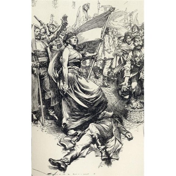 Posterazzi DPI1903526 Madame Thrse Defarge. Illustration By Max Cowper From The Book A Tale of Two Cities By Charles Dickens Poster Print, 11 x 18