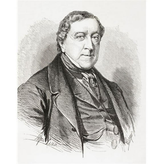 Posterazzi DPI1903707 Gioachino Antonio Rossini 1792 Poster Print, 13 x 16