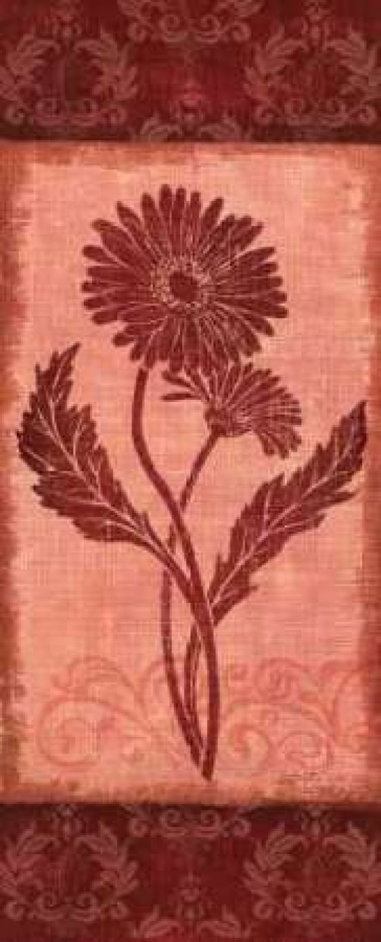 Posterazzi Daisy Silhouette Canvas Art - Delphine Corbin (24 x 48)