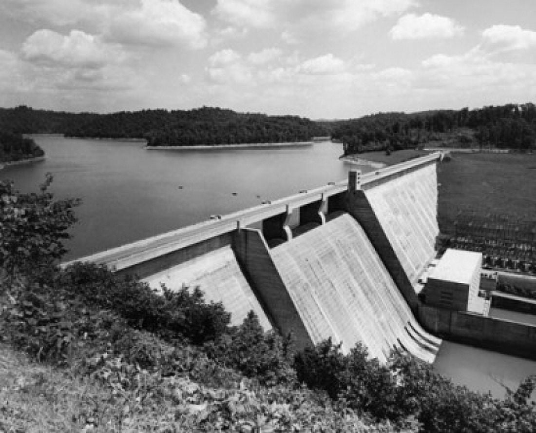 Posterazzi Dam on a river Norris Dam Clinch River Tennessee USA Canvas Art - (24 x 36)