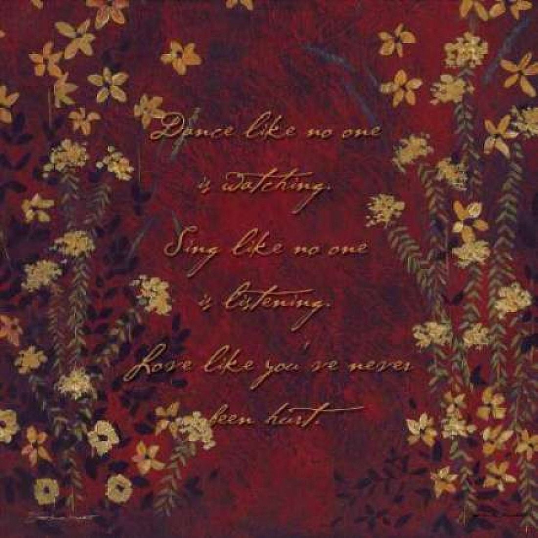 Posterazzi Dance Like-Sing Like Canvas Art - Stephanie Marrott (24 x 24)
