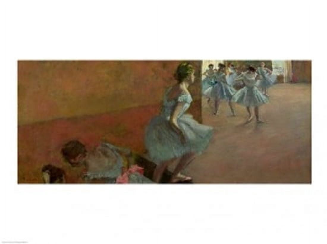 Posterazzi Dancers Ascending a Staircase Canvas Art - Edgar Degas (36 x 24)