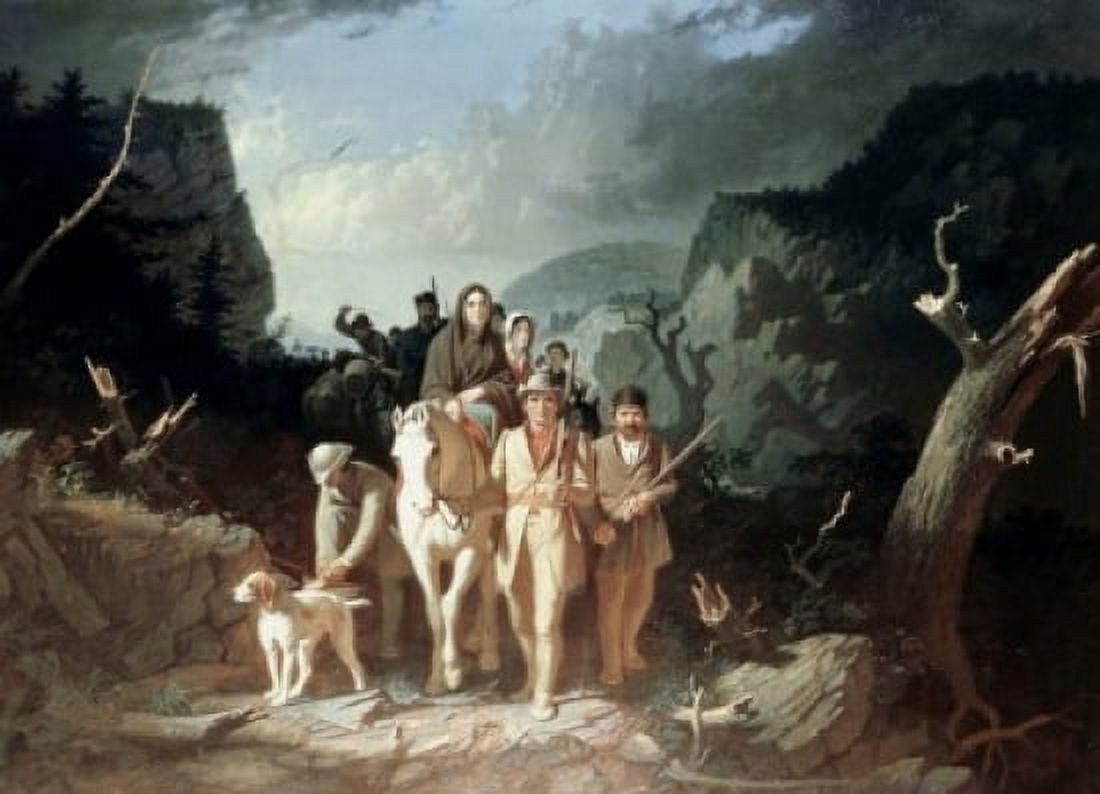 Posterazzi Daniel Boone Escorting Pioneers 1775 George Caleb Bingham (1811-1879American) Washington University Gallery of Art St Louis Missouri USA Canvas Art - George Caleb Bingham (24 x 36)
