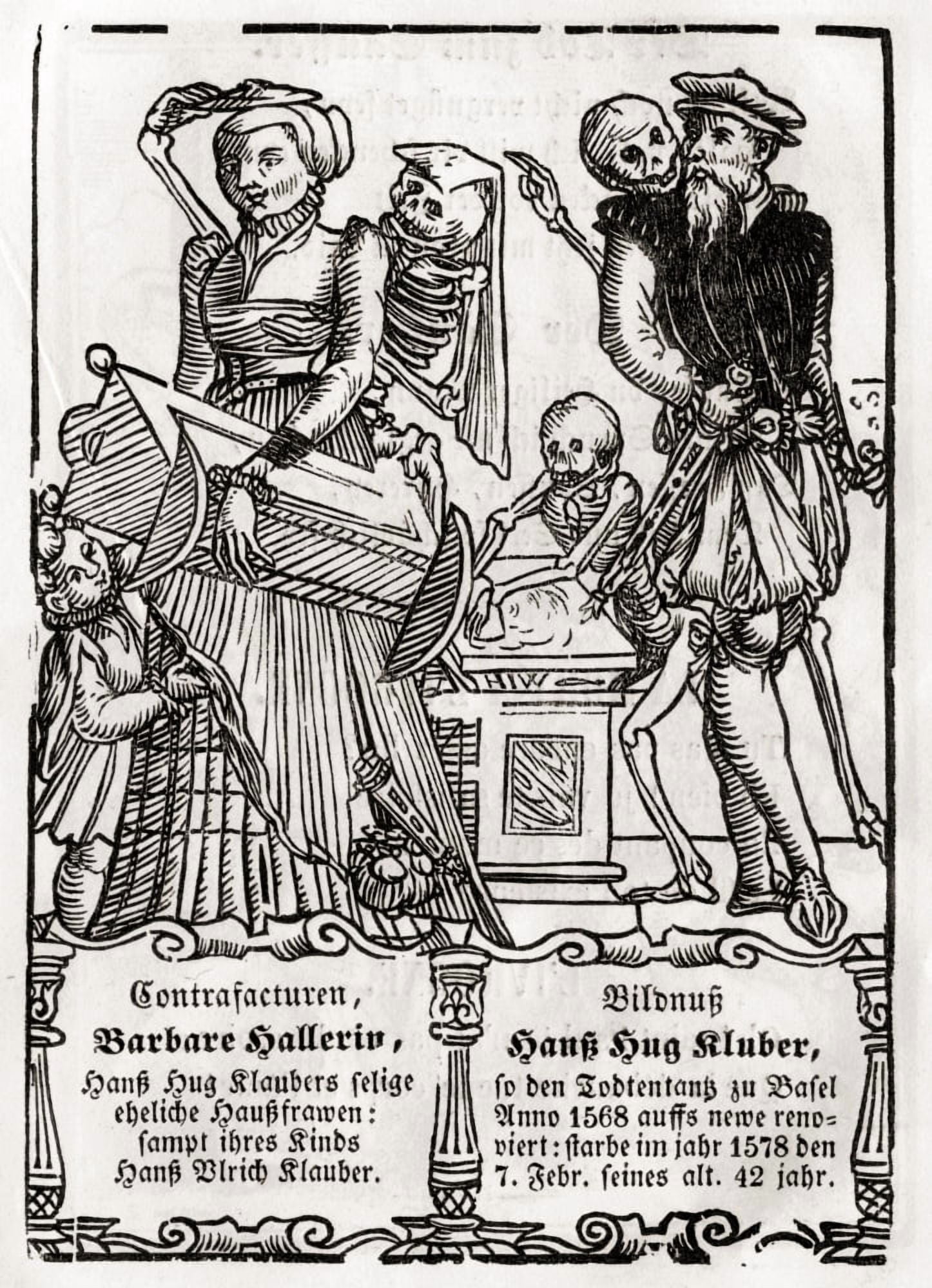 Posterazzi Death Comes For The Painter From Der Todten Tanz Or The Dance Of Death Published Basel 1843 Canvas Art - Ken Welsh Design Pics (24 x 34)