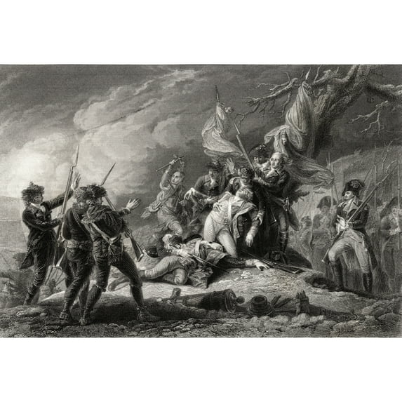 Posterazzi Death of General Montgomery Battle of Quebec 1775 General Richard Montgomery 1736-1775 American Revolutionary Officer From A 19th Century Print Engraved by J C Armytage After J Trumbull