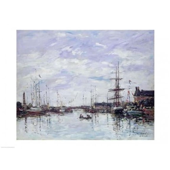 Posterazzi  Deauville The Dock 1892 Poster Print by Eugene Louis Boudin