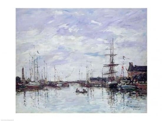 Posterazzi Deauville the Dock 1892 Canvas Art - Eugene louis Boudin (36 x 24)