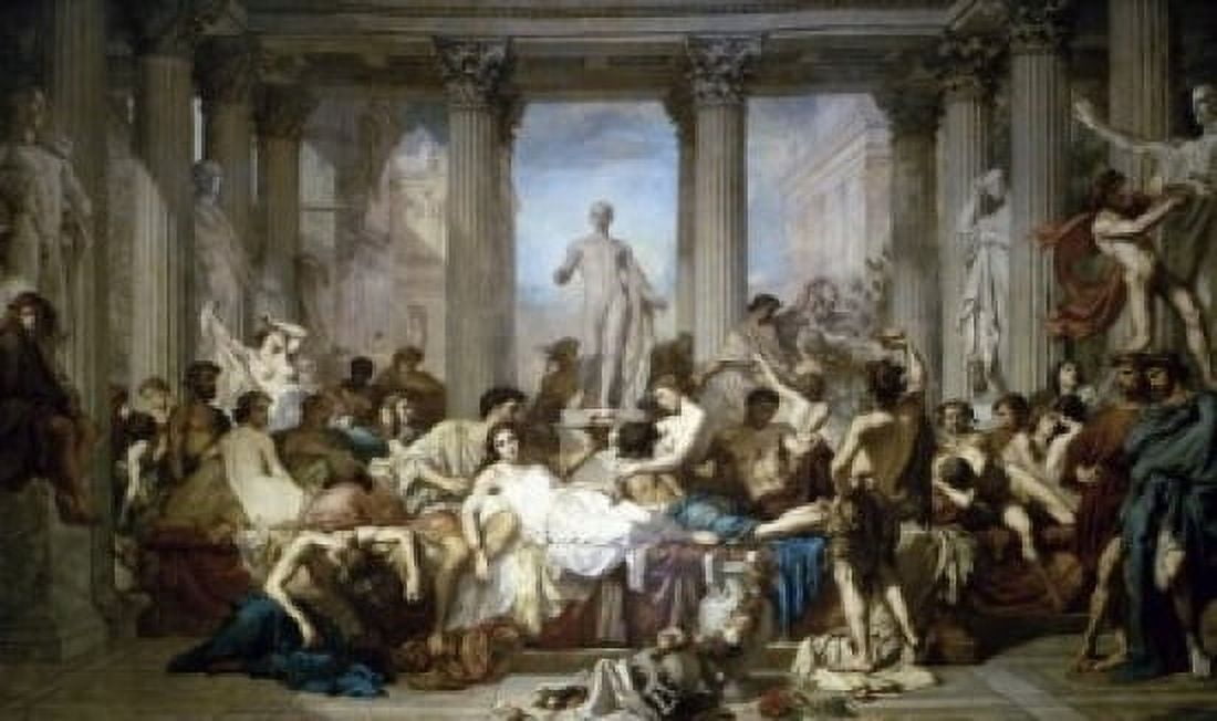 Posterazzi The Decadence of the Romans Les Romains de la Decadence c 1847 Thomas Couture (1815-1879French) Musee dOrsay Paris Canvas Art - Thomas Couture (24 x 36)