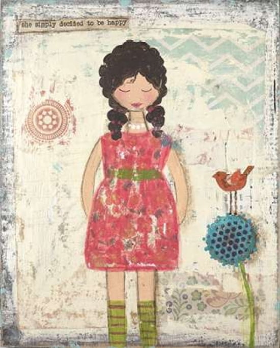 Posterazzi Decided to be Happy Canvas Art - Cassandra Cushman (24 x 30)