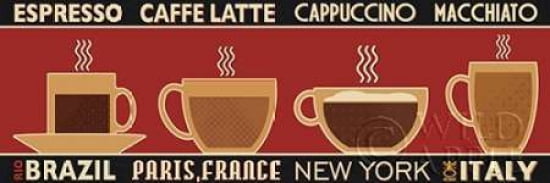 Posterazzi Deco Coffee Panel I Canvas Art - Pela Studio (12 x 36)