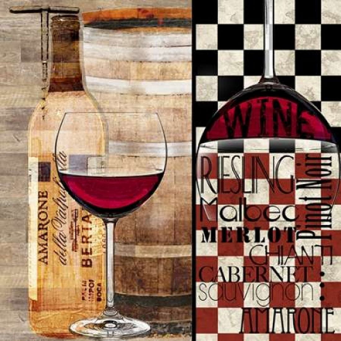Posterazzi Deco Wine Canvas Art - Lisa Wolk (24 x 24)