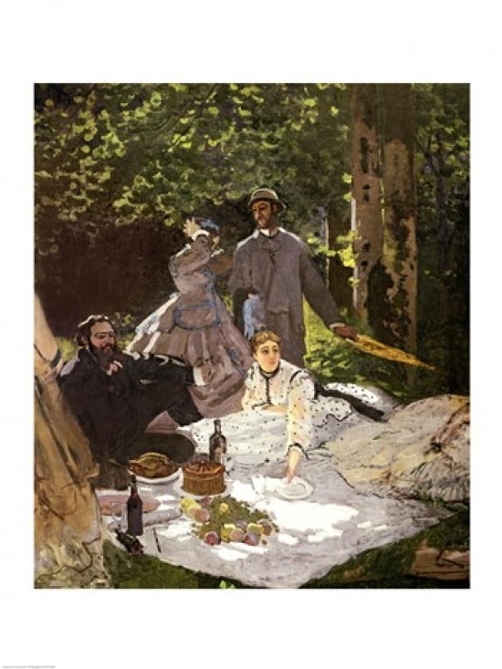 Posterazzi Dejeuner sur lHerbe Chailly 1865 Canvas Art - Claude Monet (24 x 36)