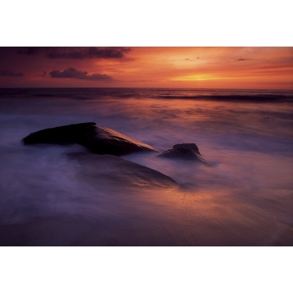 Posterazzi Derrynane Bay County Kerry Ireland - Seascape At Sunset Poster Print by Richard Cummins - 36 x 24 - Large