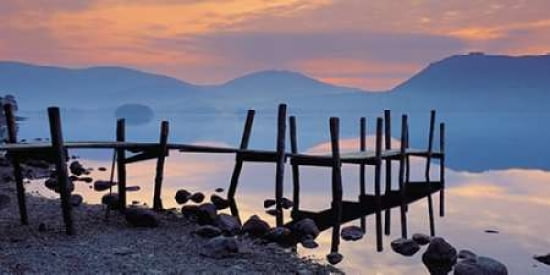 Posterazzi Derwent Water At Dawn Cumbria Canvas Art - David Noton (24 x 48)