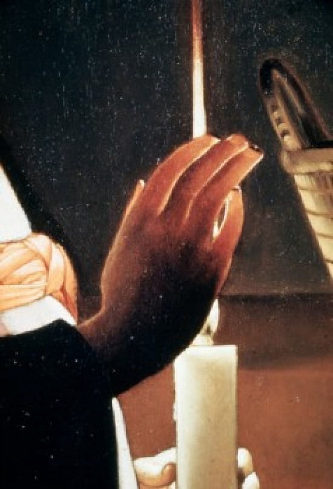 Posterazzi Detail from Education of the Virgin by Georges de La Tour (1593-1652) USA New York City Frick Collection Canvas Art - Georges de La Tour (24 x 36)