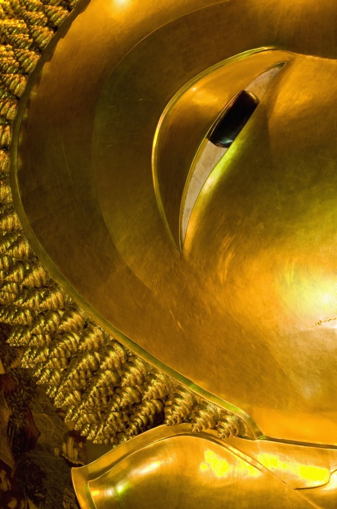 Posterazzi Detail Of Reclining Buddha Statue Canvas Art - Ian Cumming Design Pics (24 x 38)