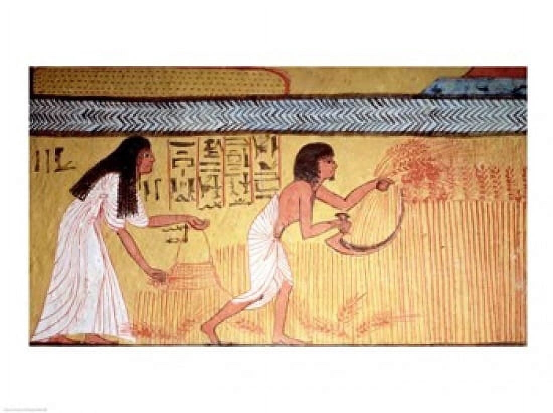Posterazzi Detail of a harvest scene on the East Wall Canvas Art - (36 x 24)