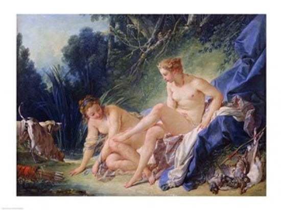 Posterazzi Diana getting out of her bath 1742 Canvas Art - Francois Boucher (36 x 24)