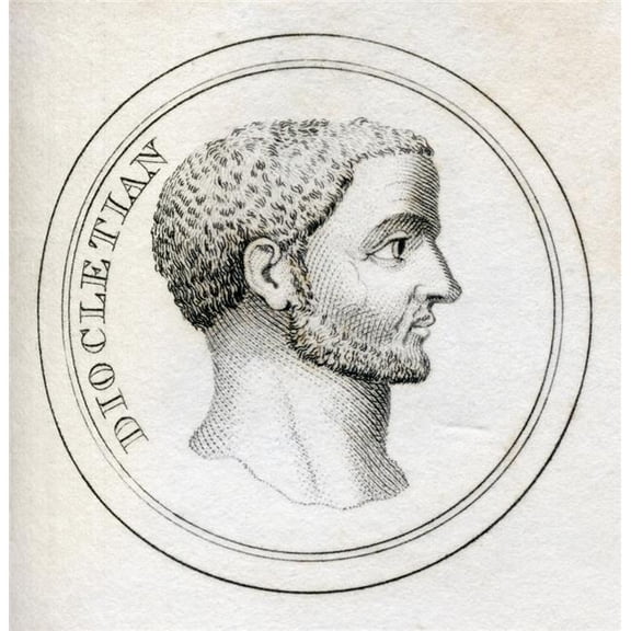 Posterazzi  Diocletian Gaius Aurelius Valerius Diocletianus Born Diocles 244 311 Ad Roman Emperor From The Book Crabbs Historical Poster Print - Large - 24 x 24