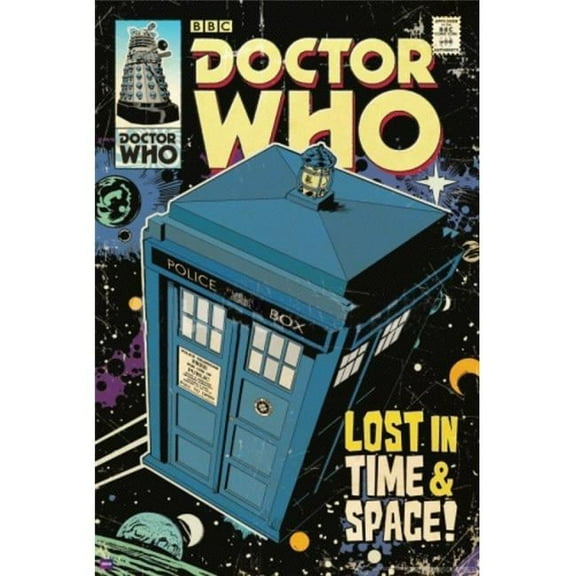 Posterazzi Doctor Who - Tardis Comic Poster Print - 24 x 36 in.