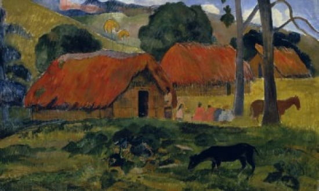 Posterazzi Dog in Front of the Hut (Le Chien Devant la Hutte) 1892 Paul Gauguin (1848-1903French) Suzuki Collection Tokyo Canvas Art - Paul Gauguin (24 x 36)