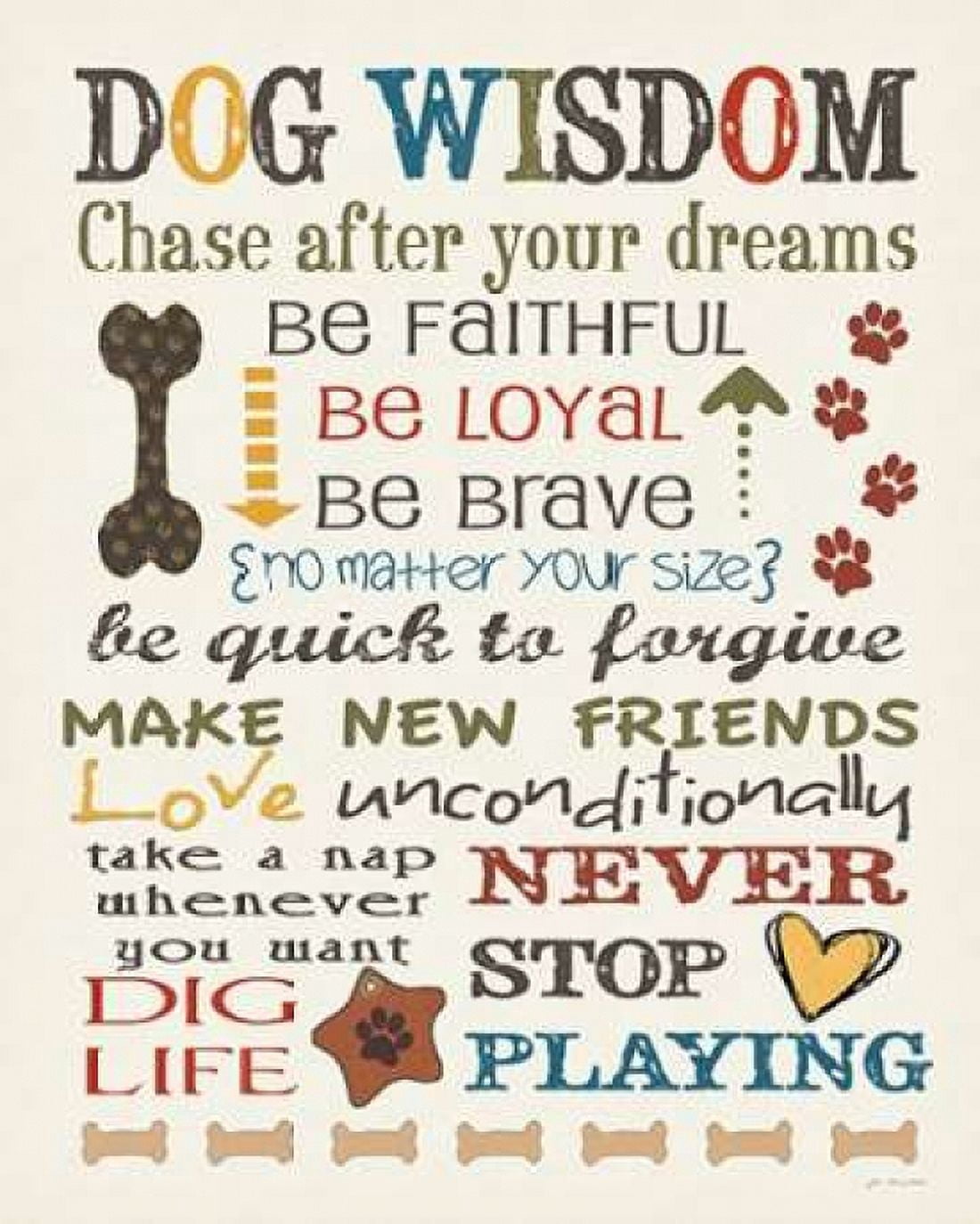 Posterazzi Dog Wisdom Canvas Art - Jo Moulton (24 x 30)