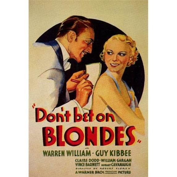 Posterazzi Dont Bet on Blondes Movie Poster - 27 x 40 in.