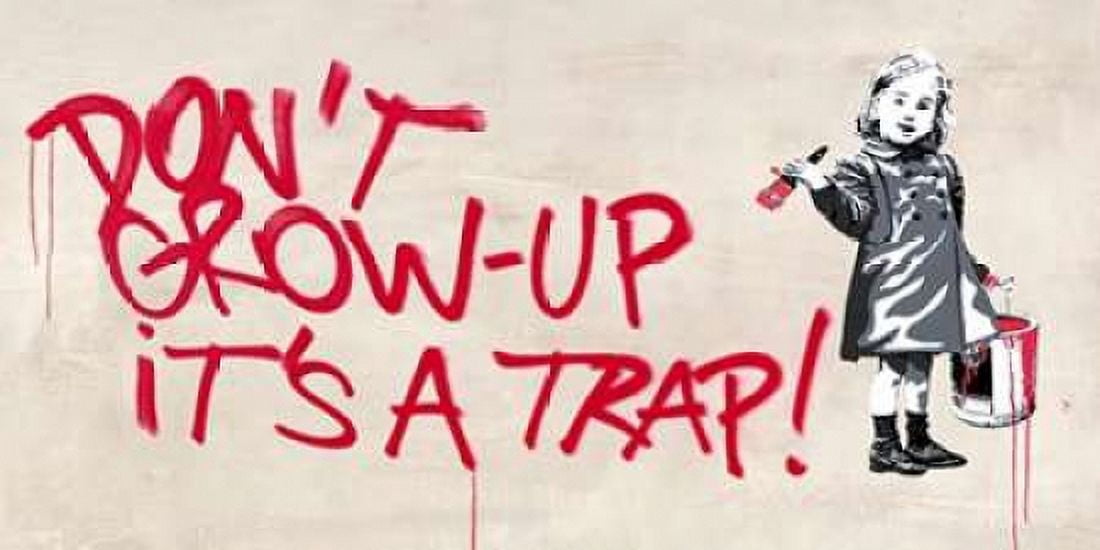 Posterazzi Dont grow up Canvas Art - Masterfunk Collective (10 x 20)