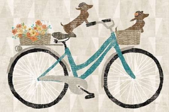 Posterazzi Doxie Ride vI Canvas Art - Sue Schlabach (24 x 36)