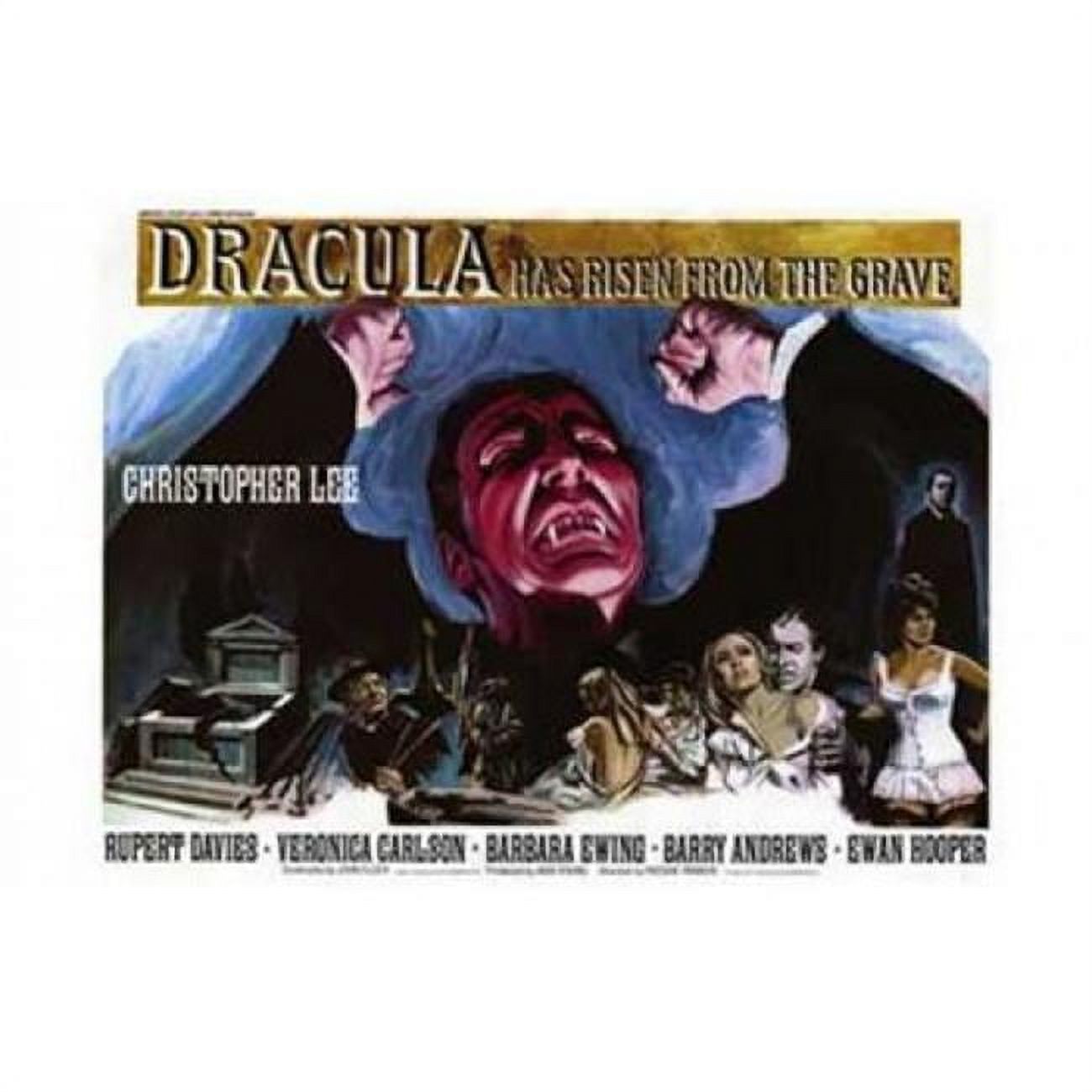 Posterazzi Dracula Has Risen From The Grave Movie Poster 17 X 11 In Posterazzi Dracula Has Risen From The Grave Movie Poster 17 X 11 In