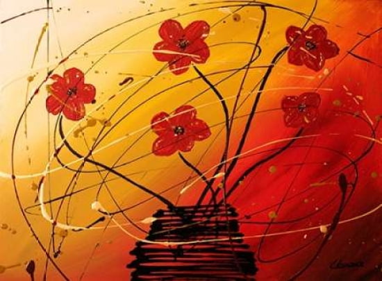 Posterazzi Dripping Flowers Canvas Art - Carmen Guedez (18 x 24)
